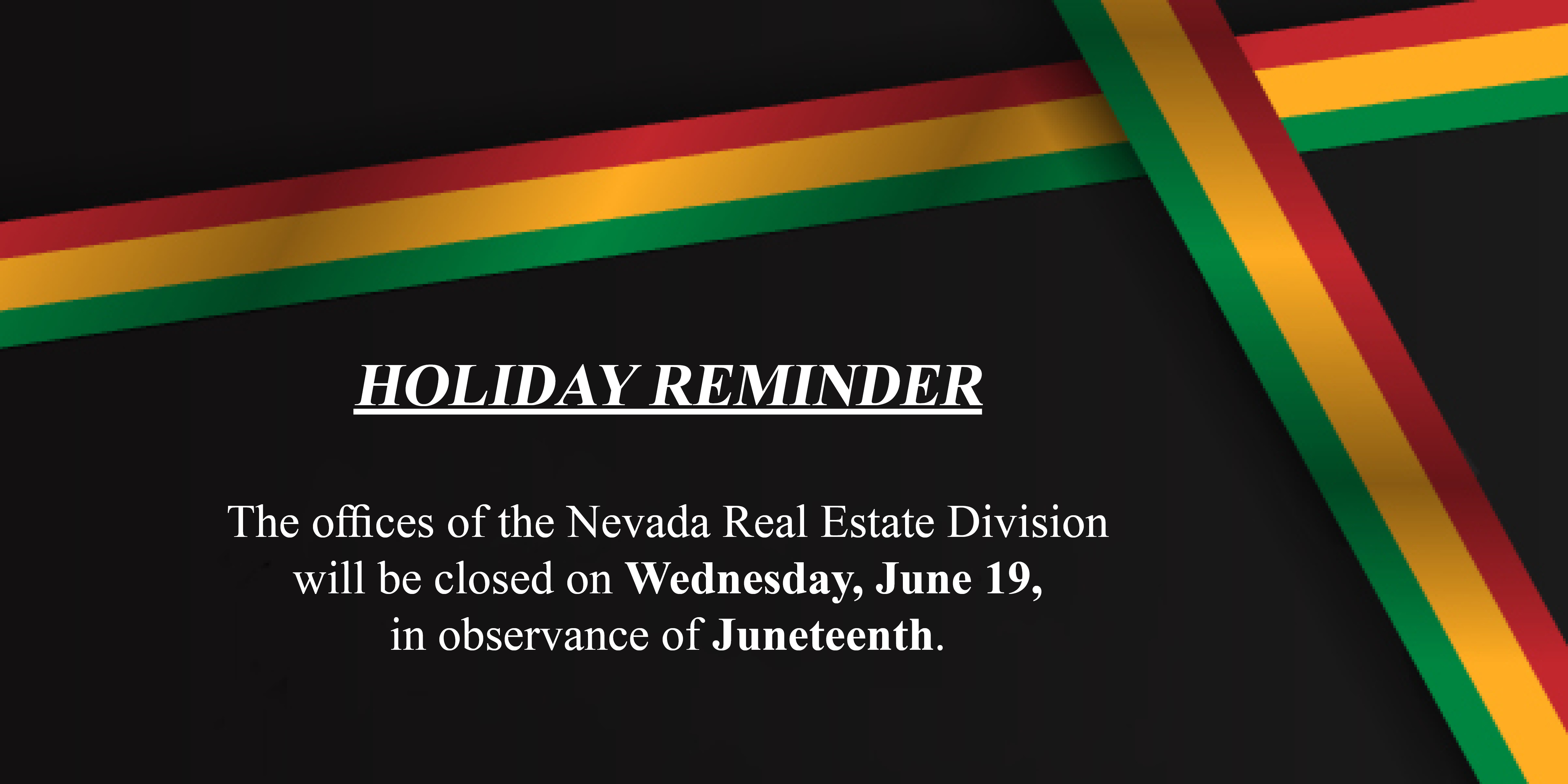 Office Closure in observance of Juneteenth