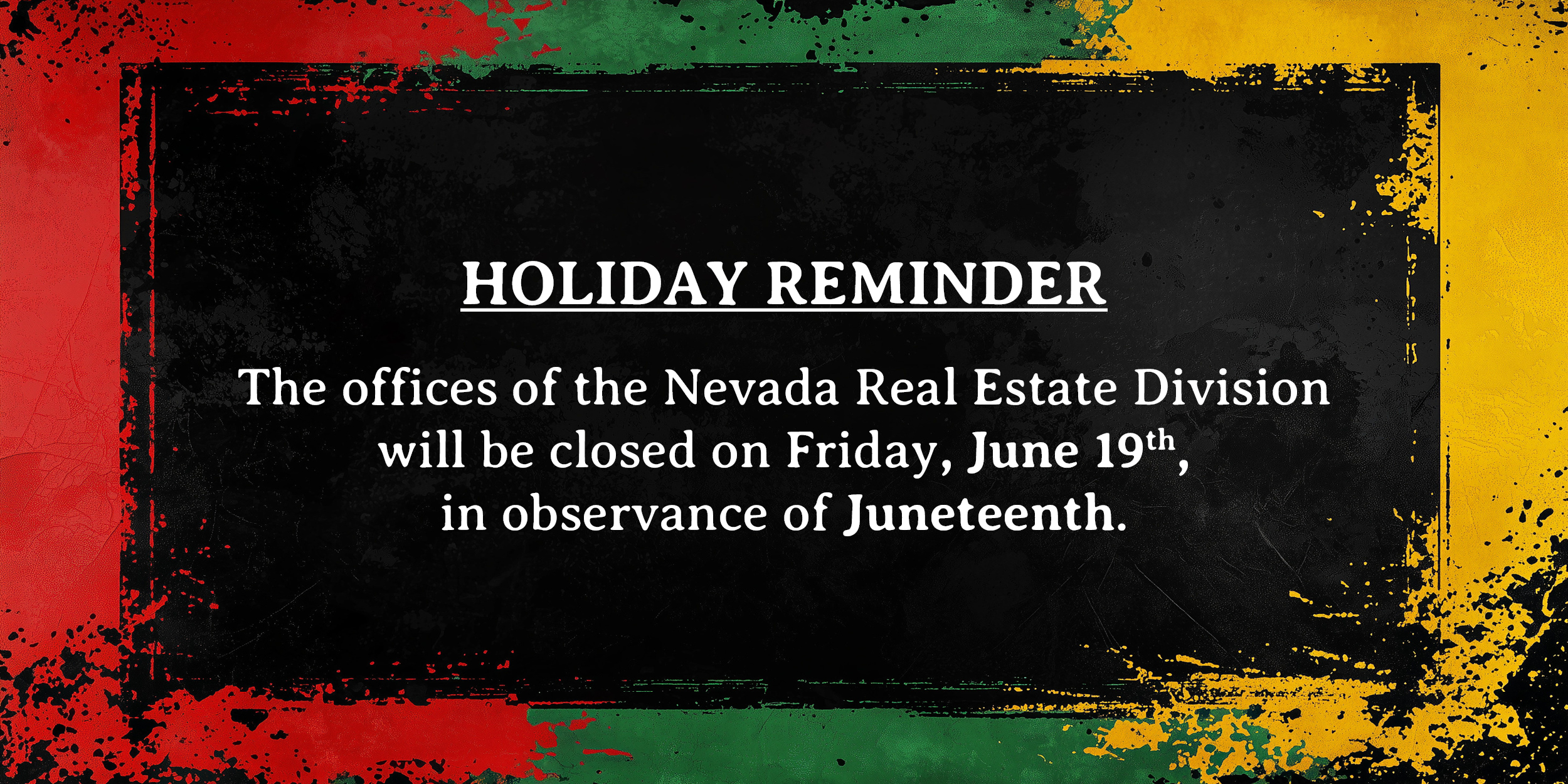 Holiday Office Closure: Juneteenth on June 19th