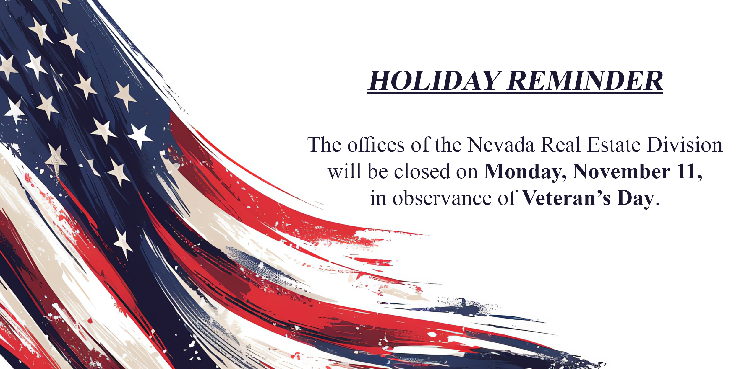 Veteran's Day Closure