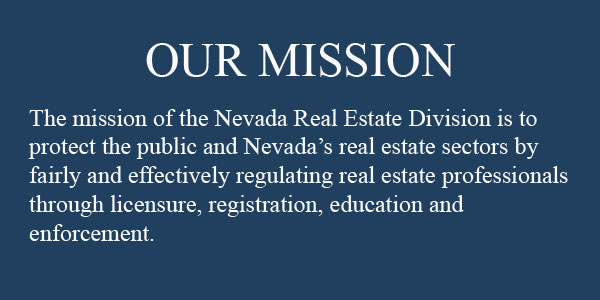 Nevada Real Estate Division Mission